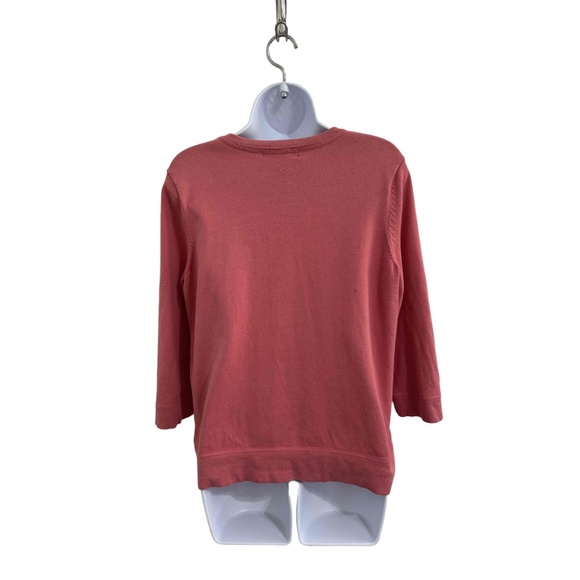 Eddie Bauer Coral 3/4 Sleeves Button Down Cardigan Womens Size Extra Large - Picture 3 of 6